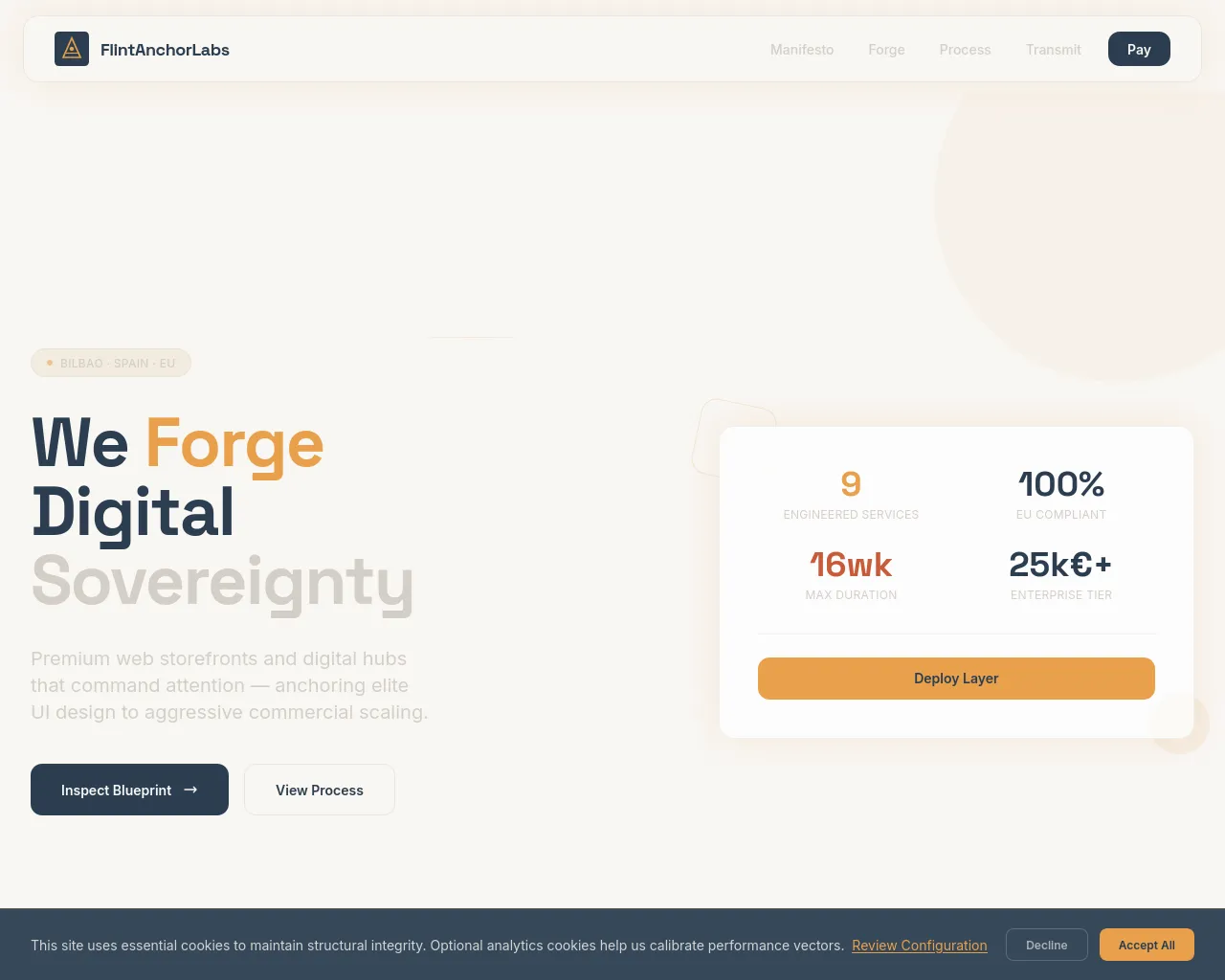 Screenshot of flintanchorlabs.com
