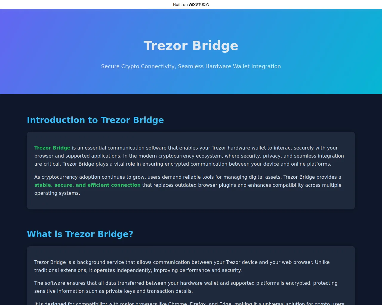 Screenshot of intro-bridge-eng.wixstudio.com