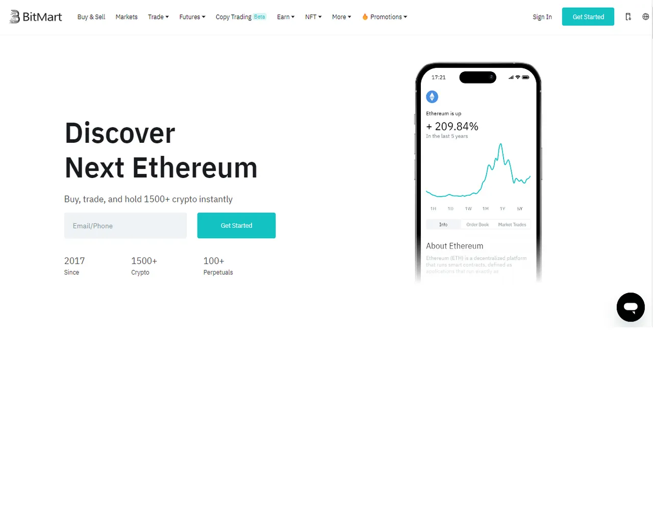 Screenshot of bitmartplogin.webflow.io
