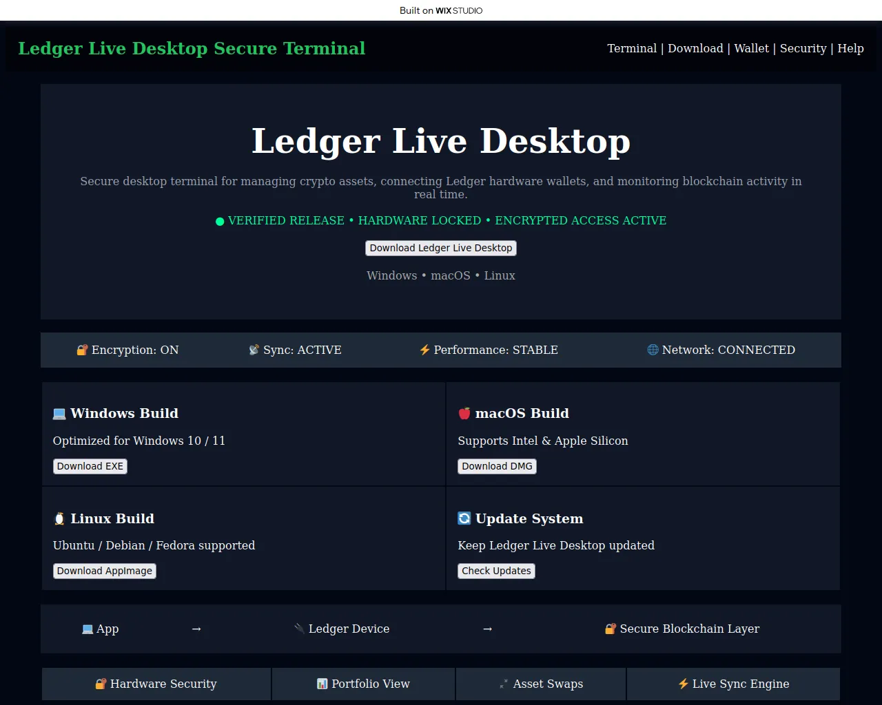 Screenshot of engine-desktop.wixstudio.com