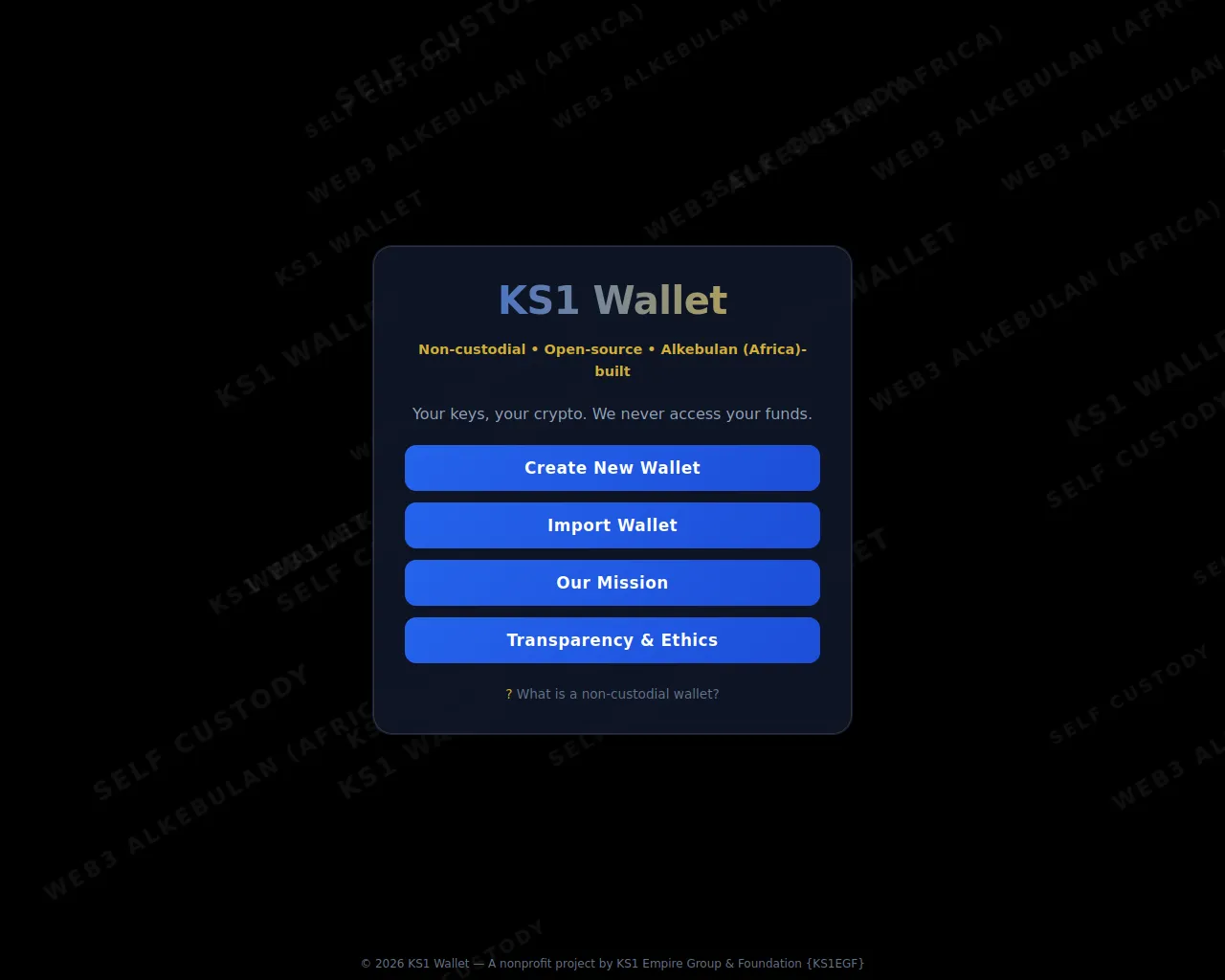 Screenshot of ks1-wallet.pages.dev