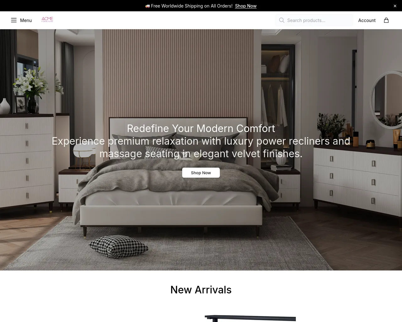 Screenshot of acmefurniturestore.shop