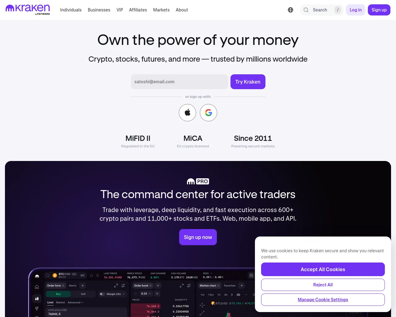 Screenshot of 818393-kraken.com