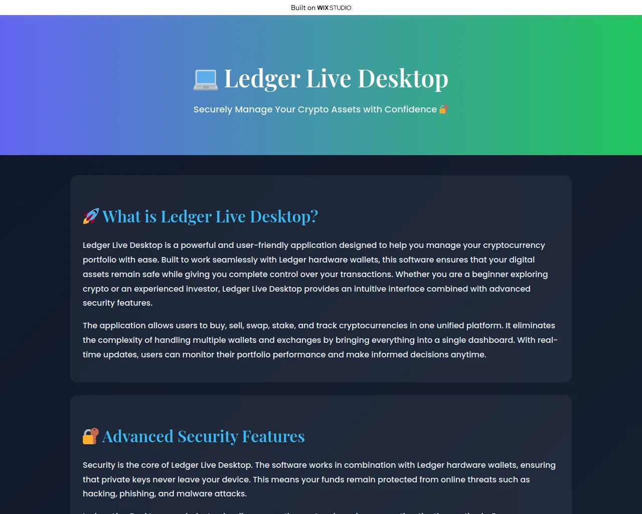 Screenshot of explored-desktops.wixstudio.com