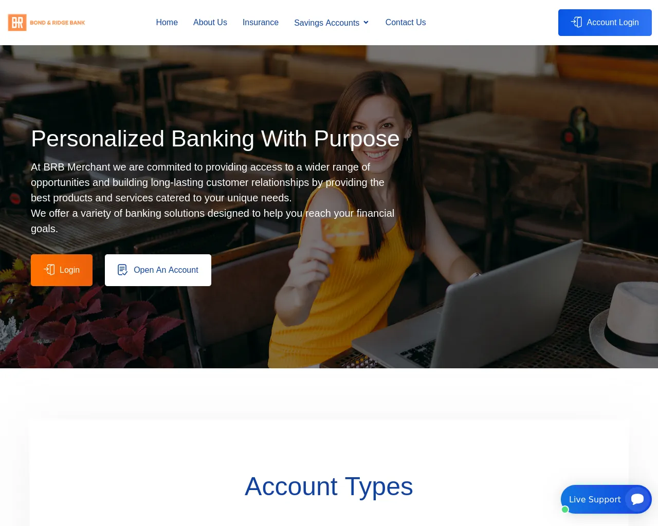 Screenshot of bondandridgefinancials.com
