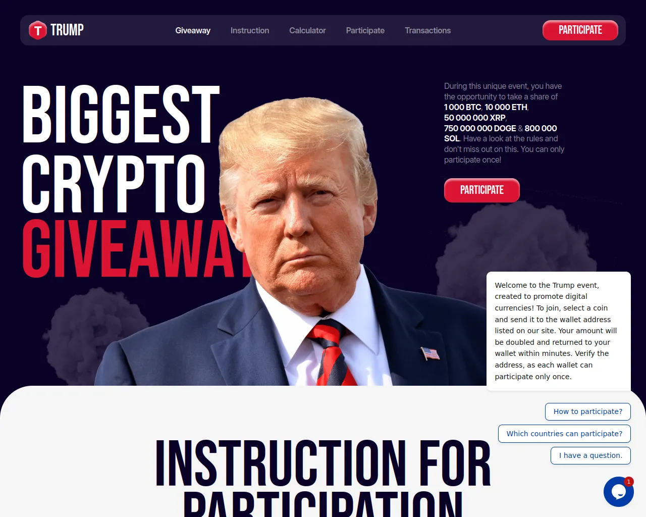 Screenshot of nowtrump.com