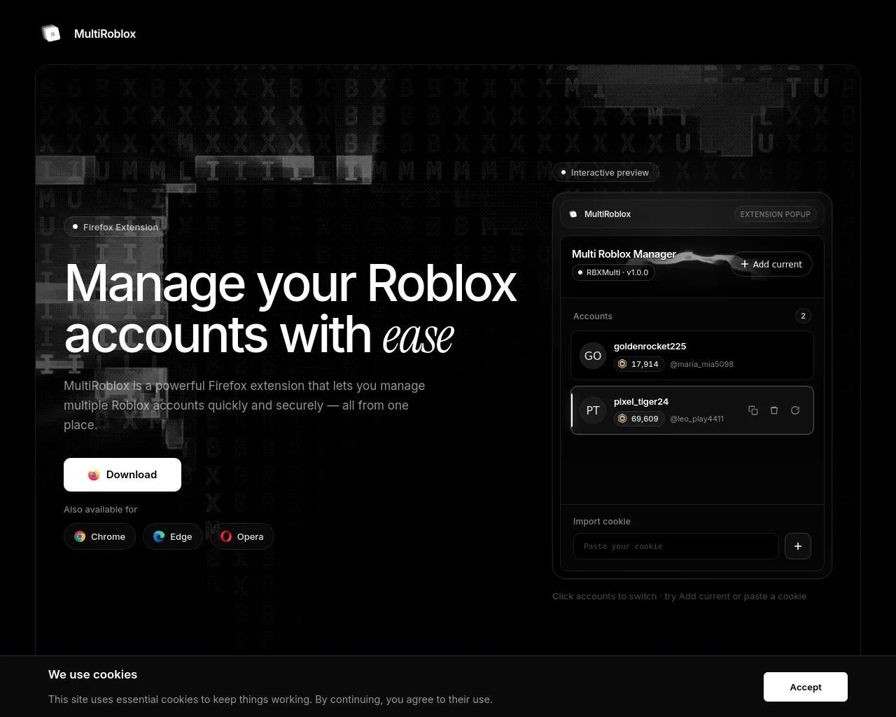 Screenshot of rbxmulti.app