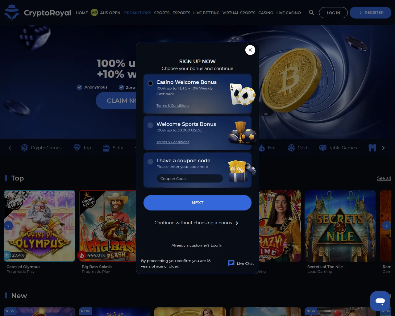 Screenshot of cryptoroyal.win