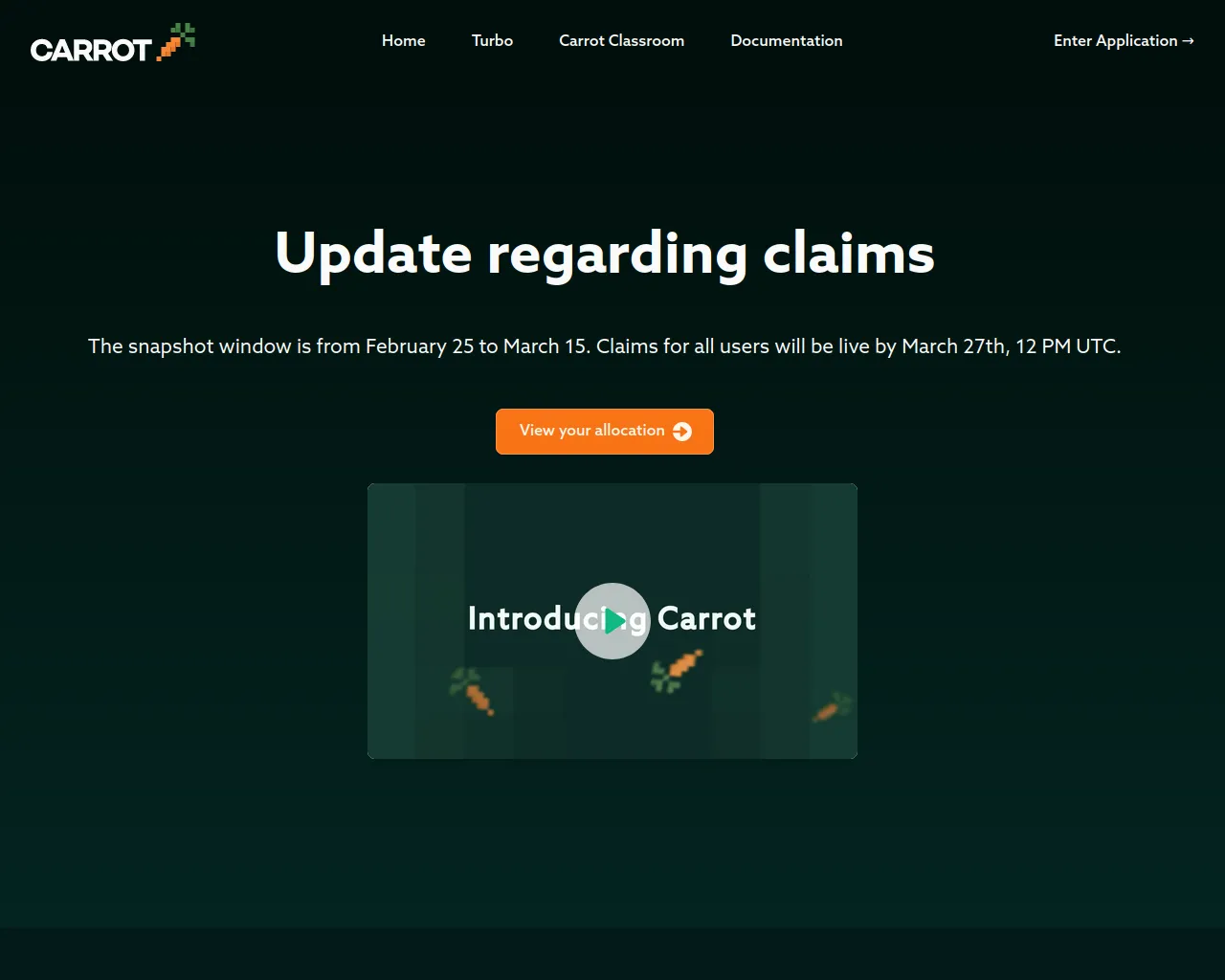 Screenshot of governance-deficarrot.xyz