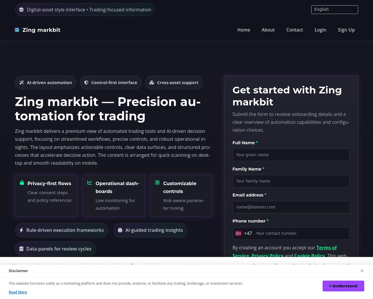 Screenshot of zingmarkbit.digital