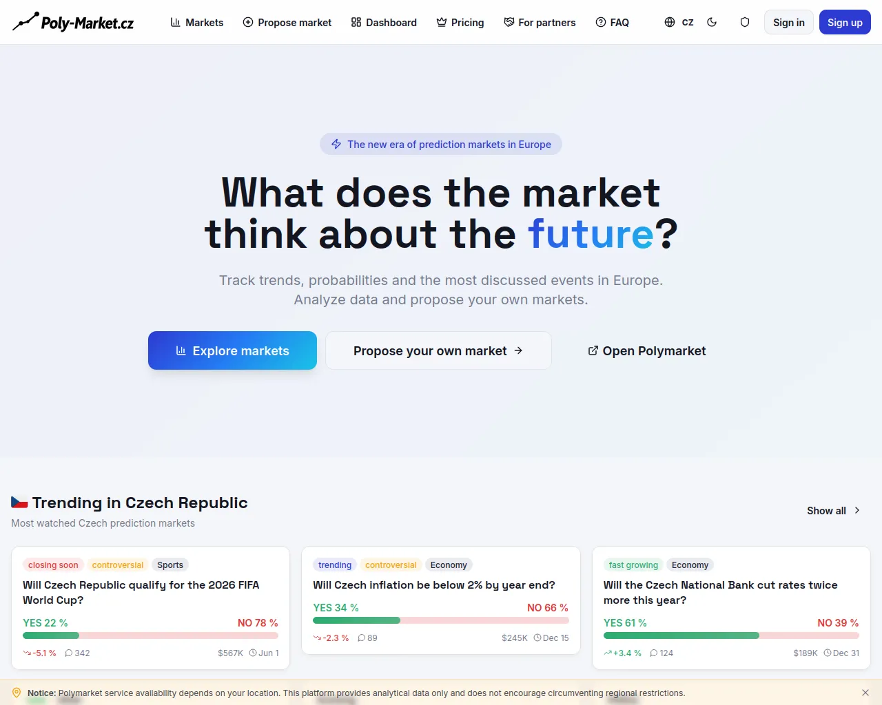 Screenshot of poly-market.info