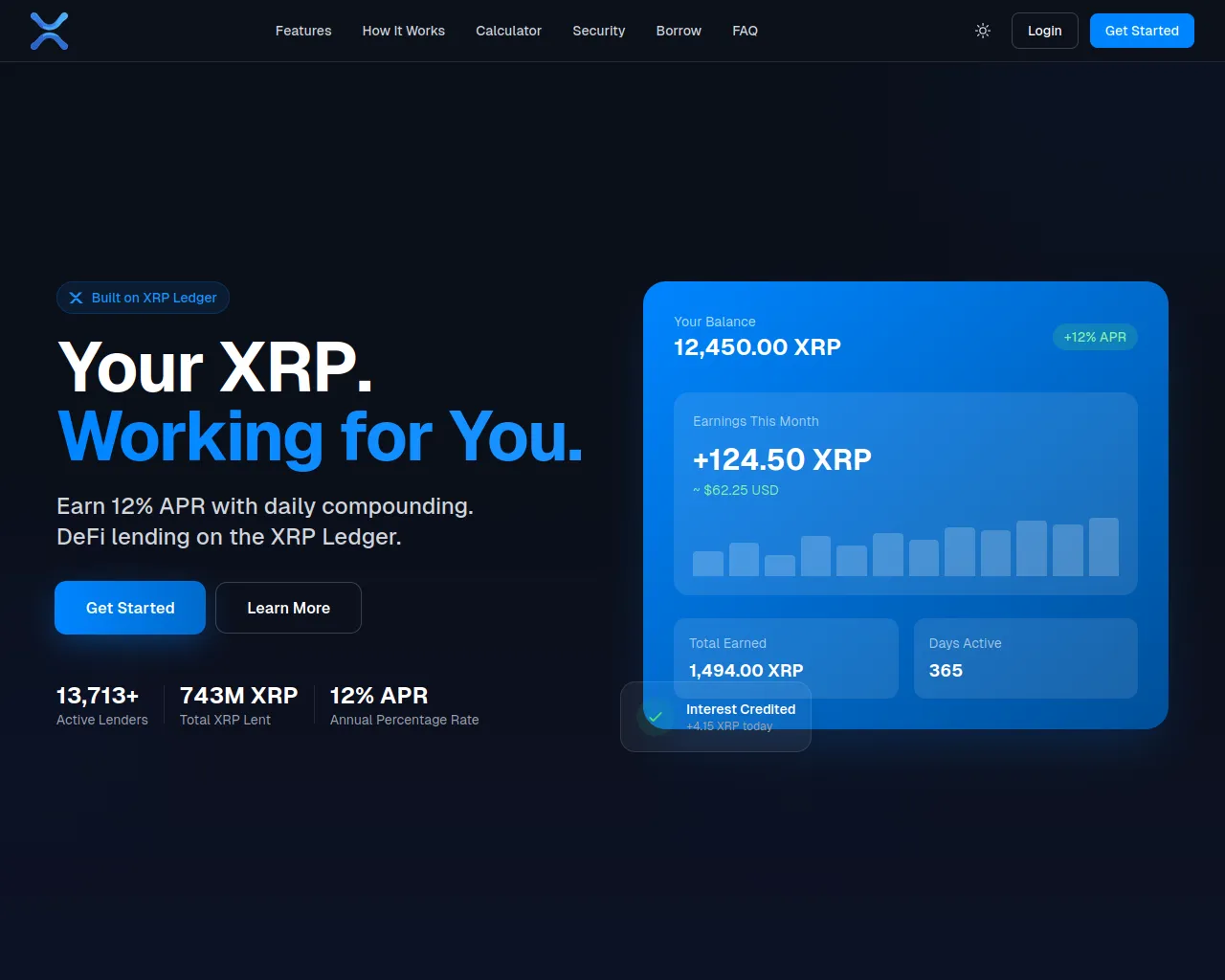 Screenshot of blocklender.io