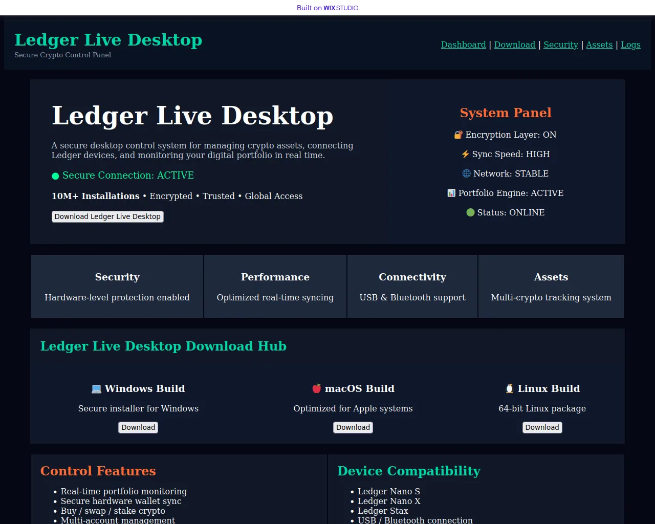 Screenshot of entrypoint-desktop.wixstudio.com