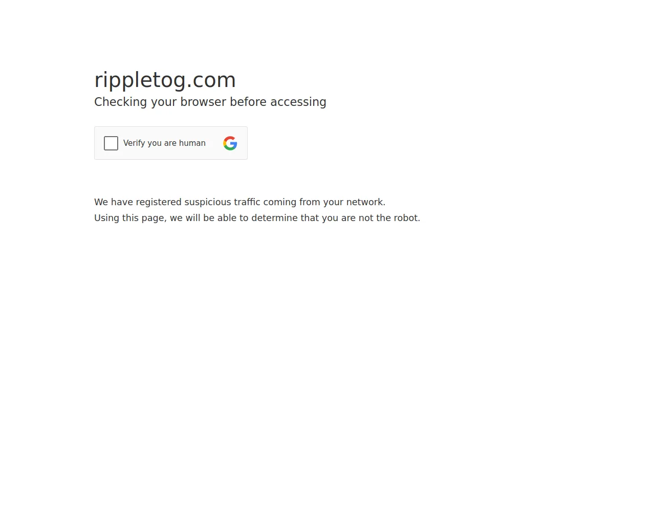 Screenshot of rippletog.com