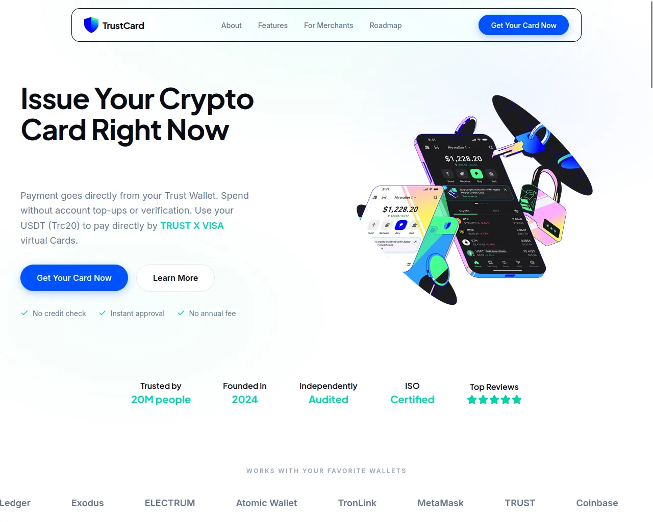 Screenshot of trustcards.lat