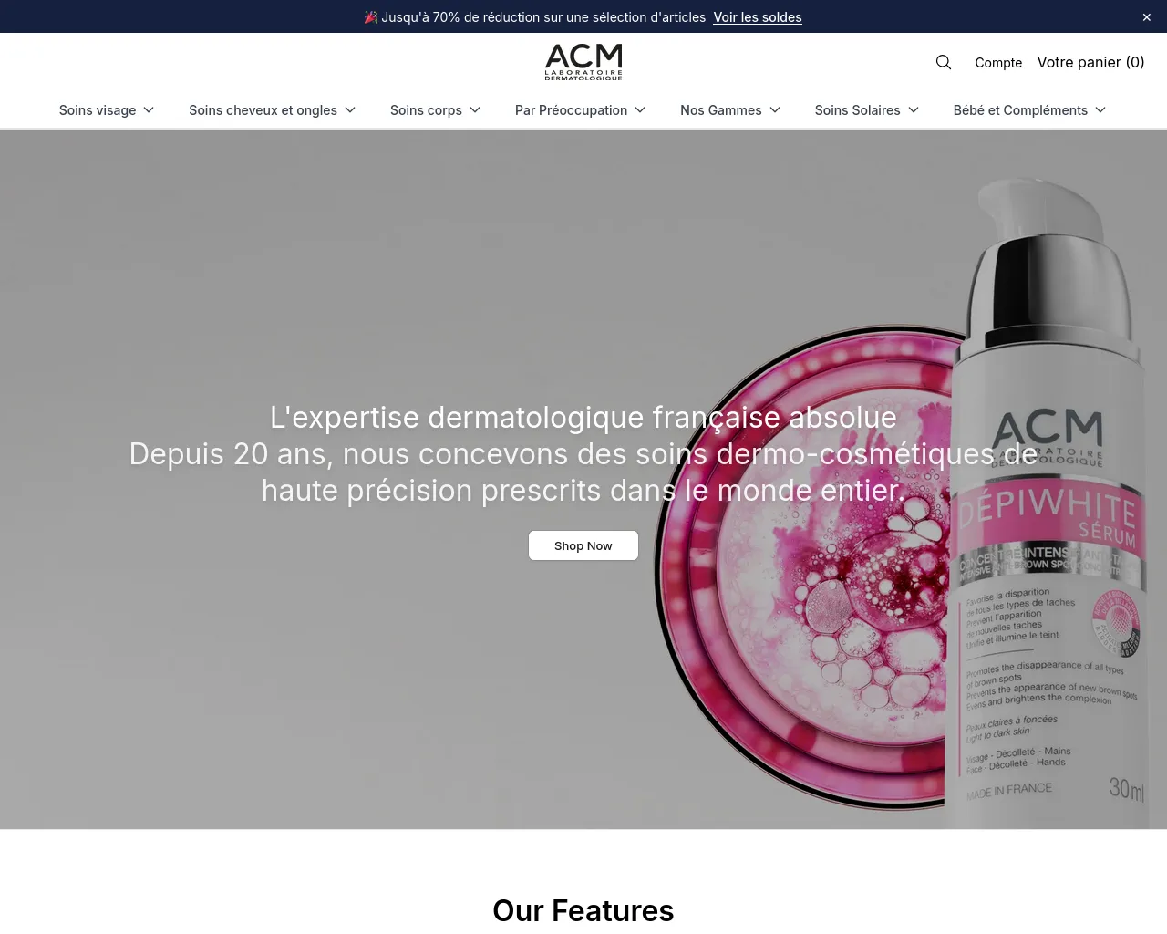 Screenshot of acmlaboratoireonline.shop
