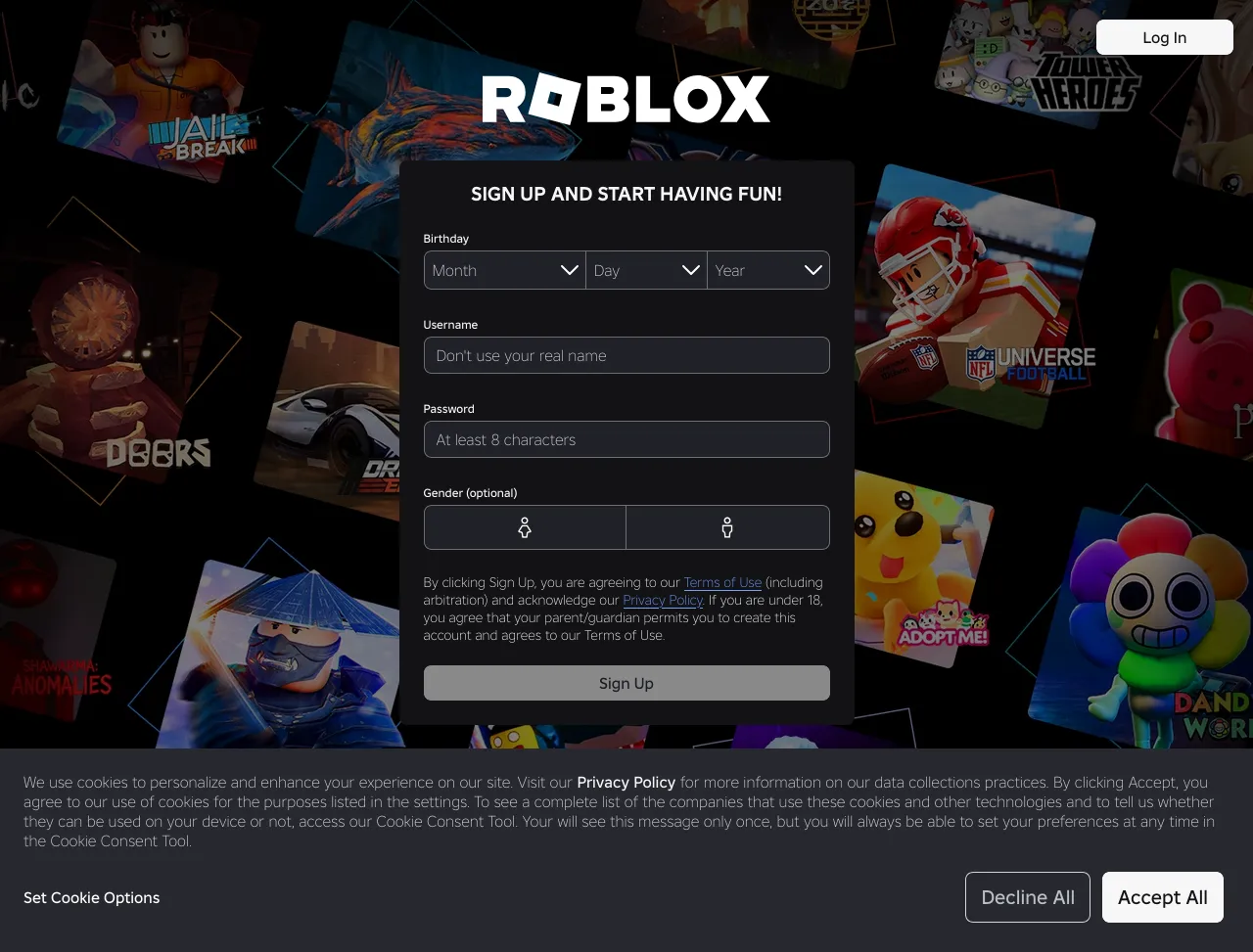 Screenshot of robloxsupport.com