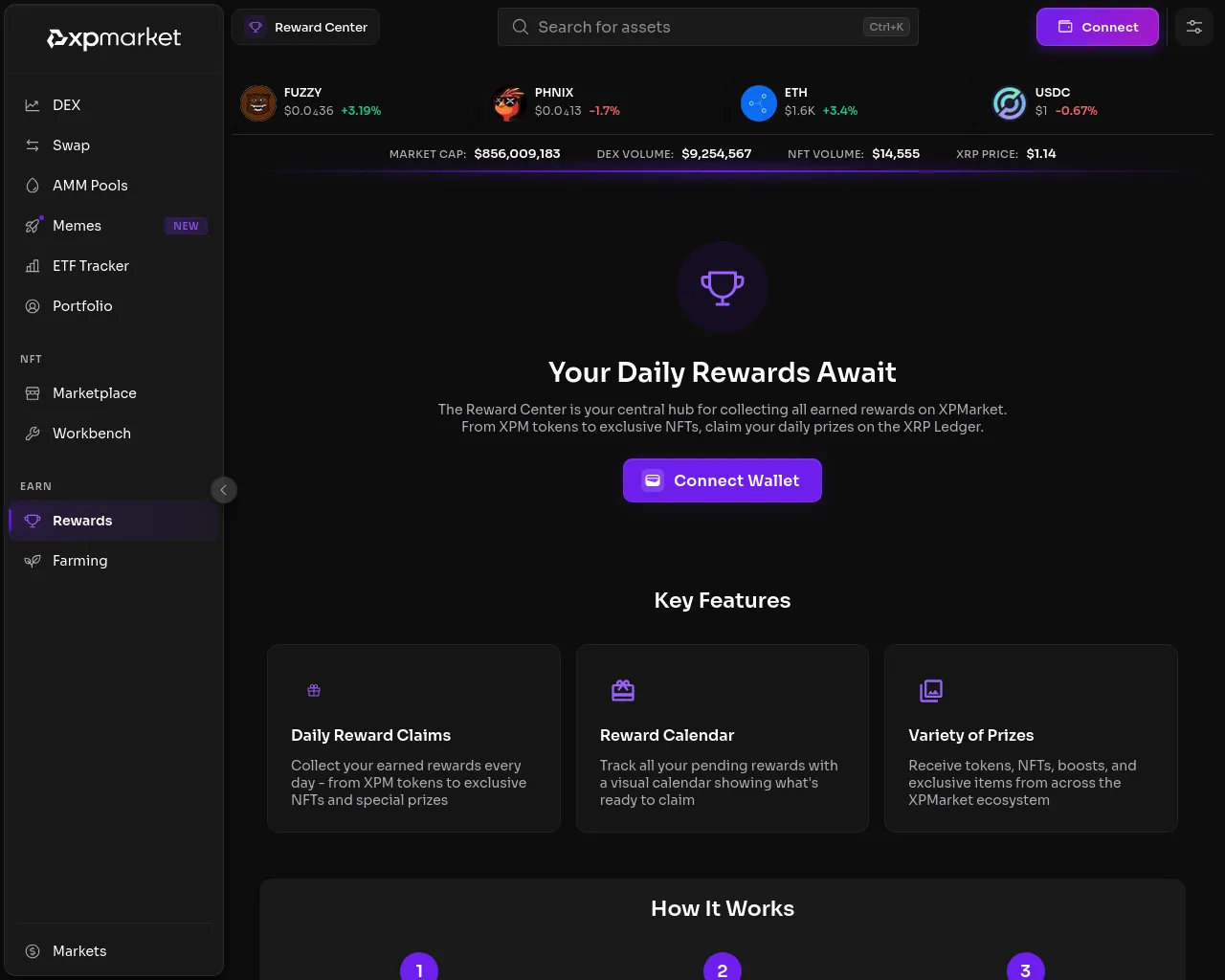 Screenshot of vote-xpmarket.xyz