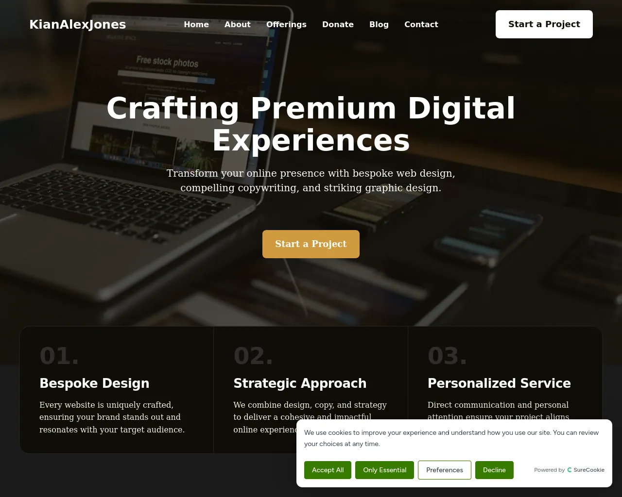 Screenshot of kianalexjones.com