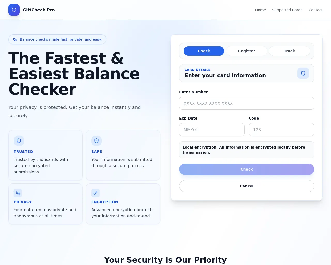 Screenshot of mygiftmall-checkpro.com