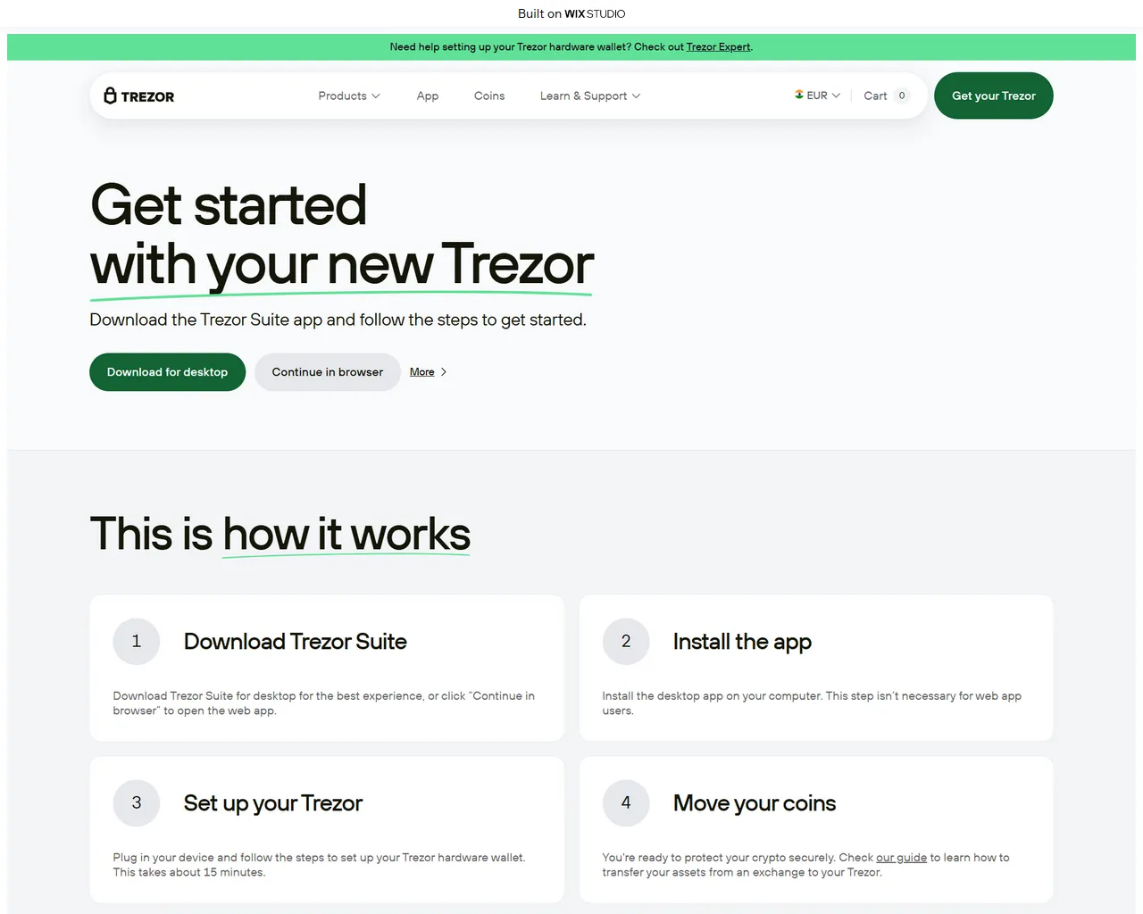 Screenshot of home-trezsuite.wixstudio.com