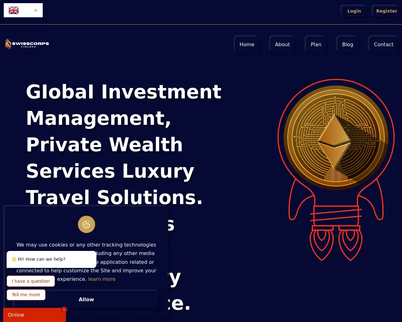 Screenshot of swisscorpsfinance.com