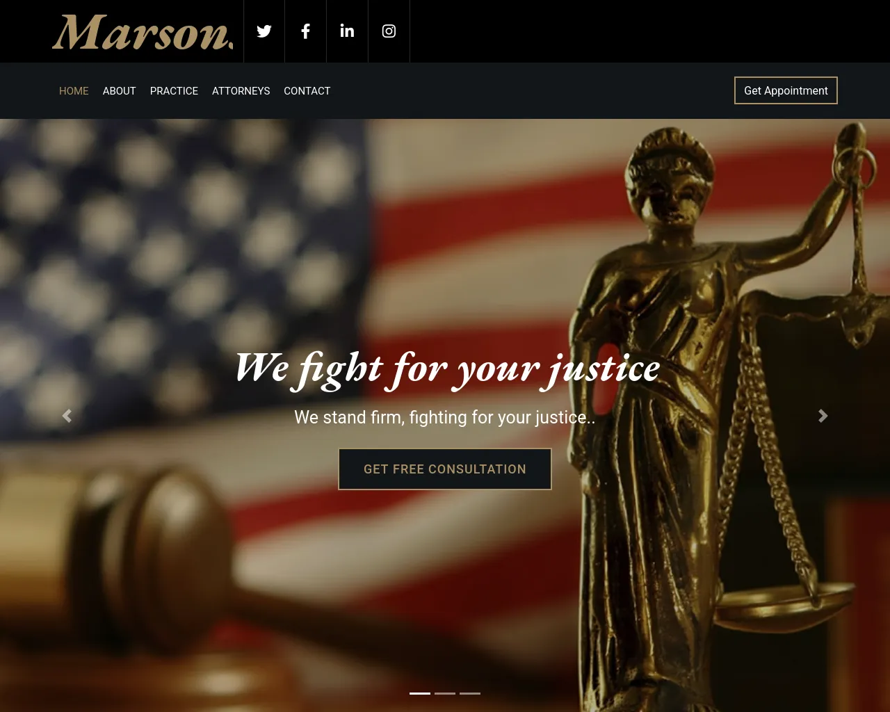 Screenshot of marsonsolicitors.com