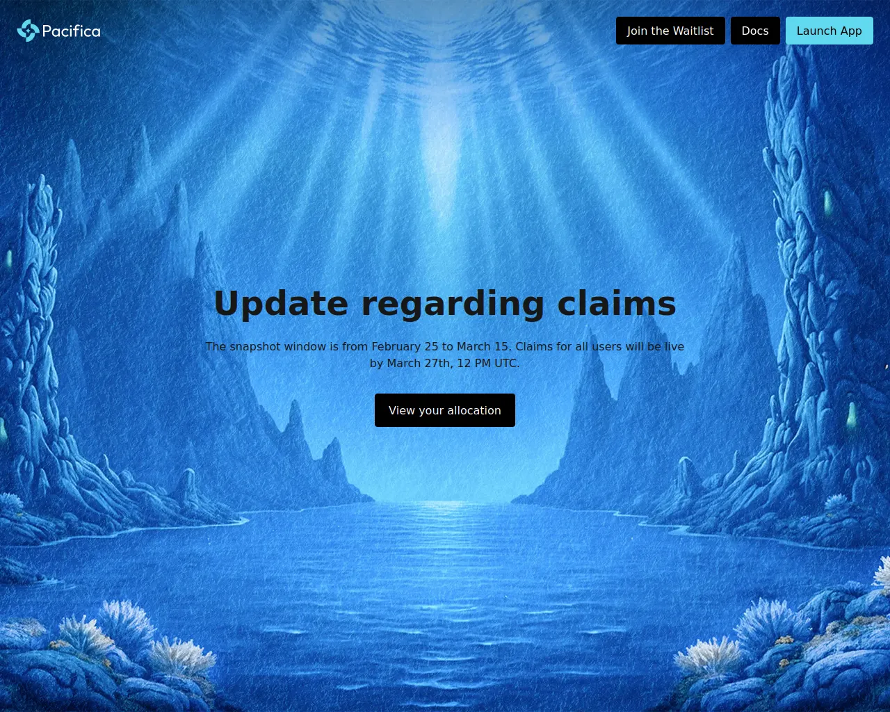 Screenshot of enter-pacifica.xyz