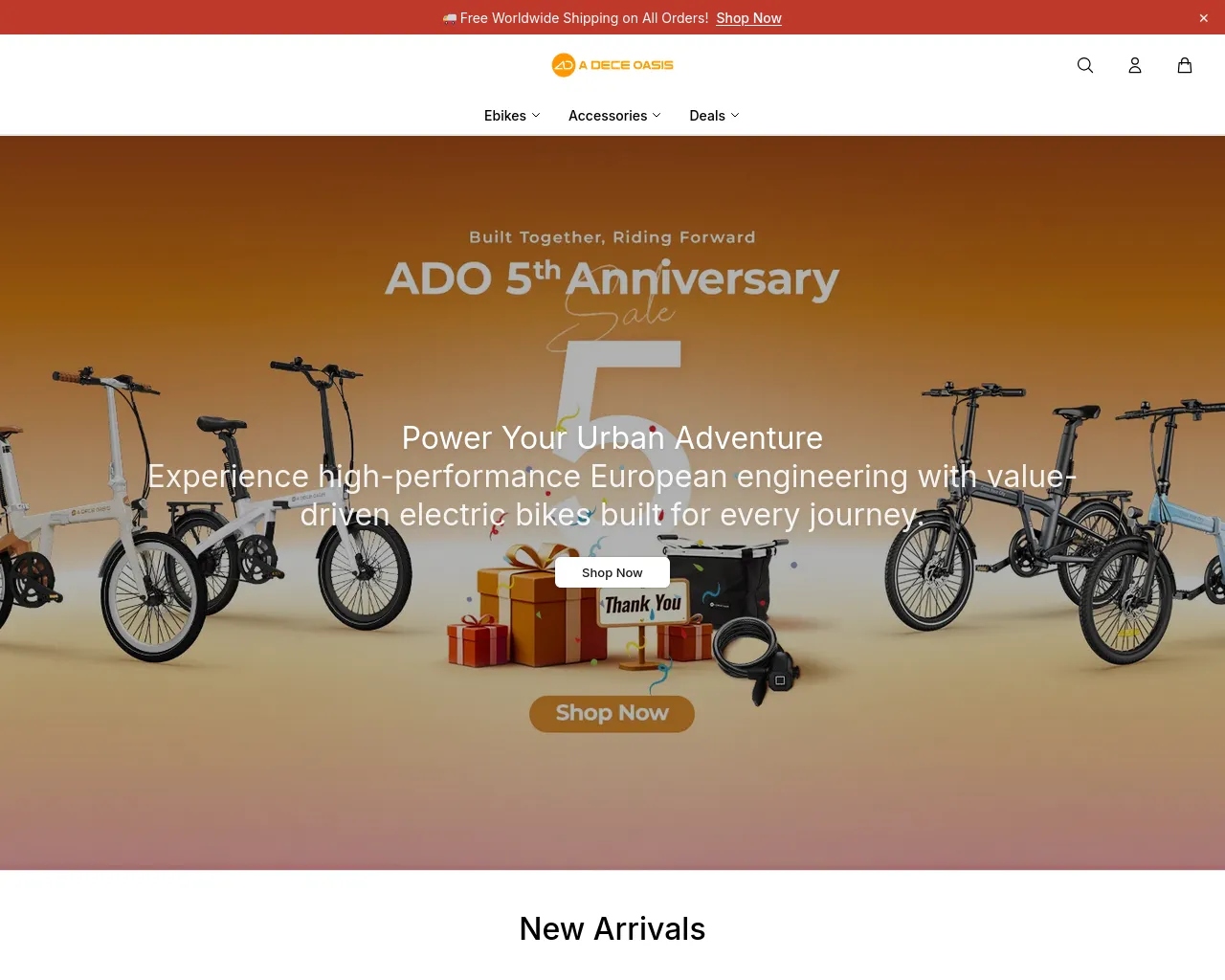 Screenshot of adoebikegear.shop