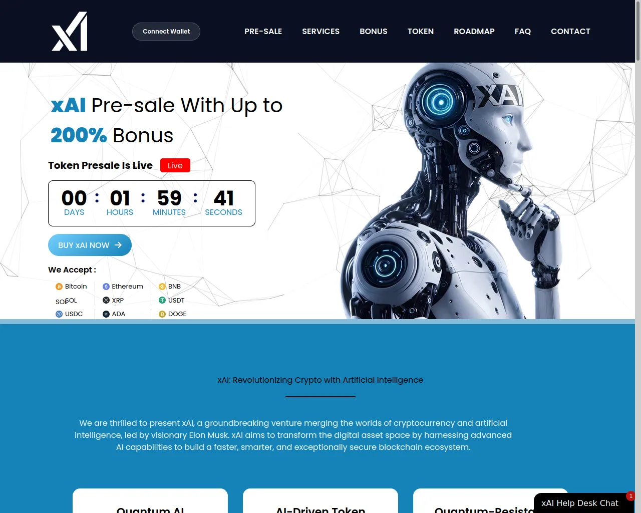 Screenshot of xaiconnect.xyz