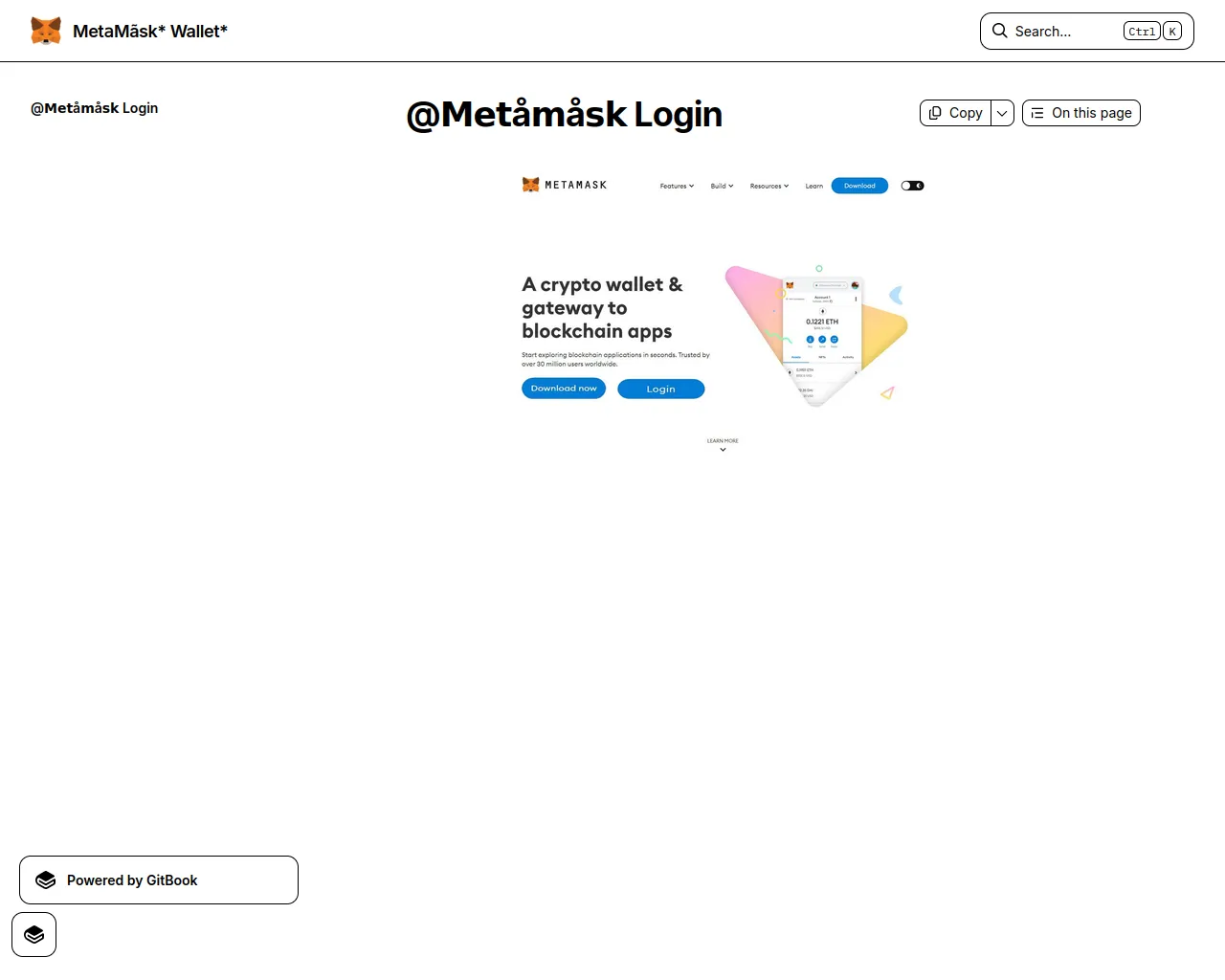 Screenshot of metmsklognn.gitbook.io