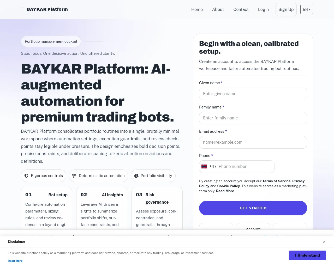 Screenshot of baykarplatform-system.com