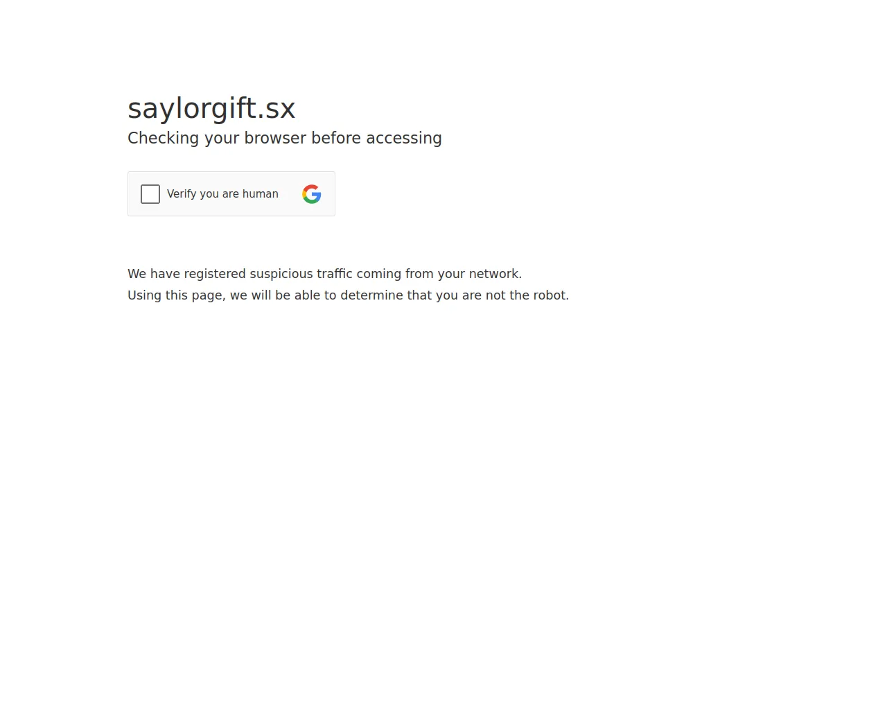 Screenshot of saylorgift.sx