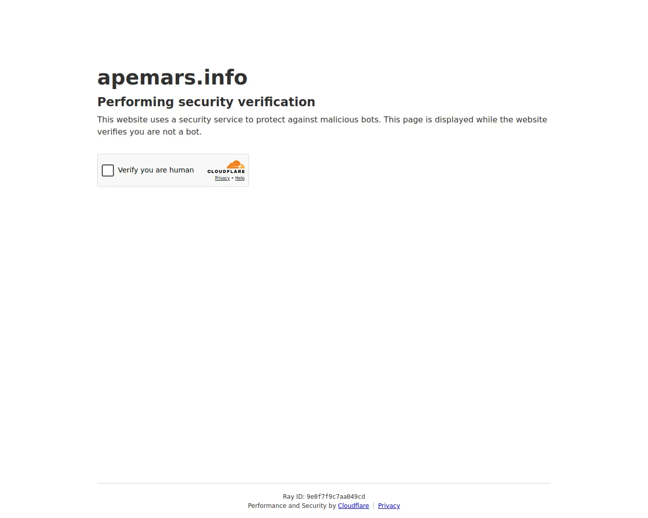 Screenshot of apemars.info