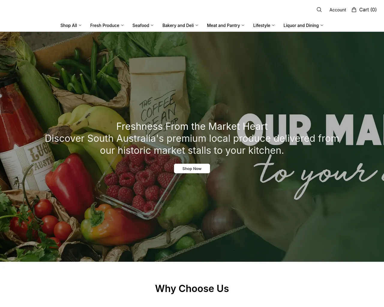 Screenshot of adelaidecentralmarketstore.shop