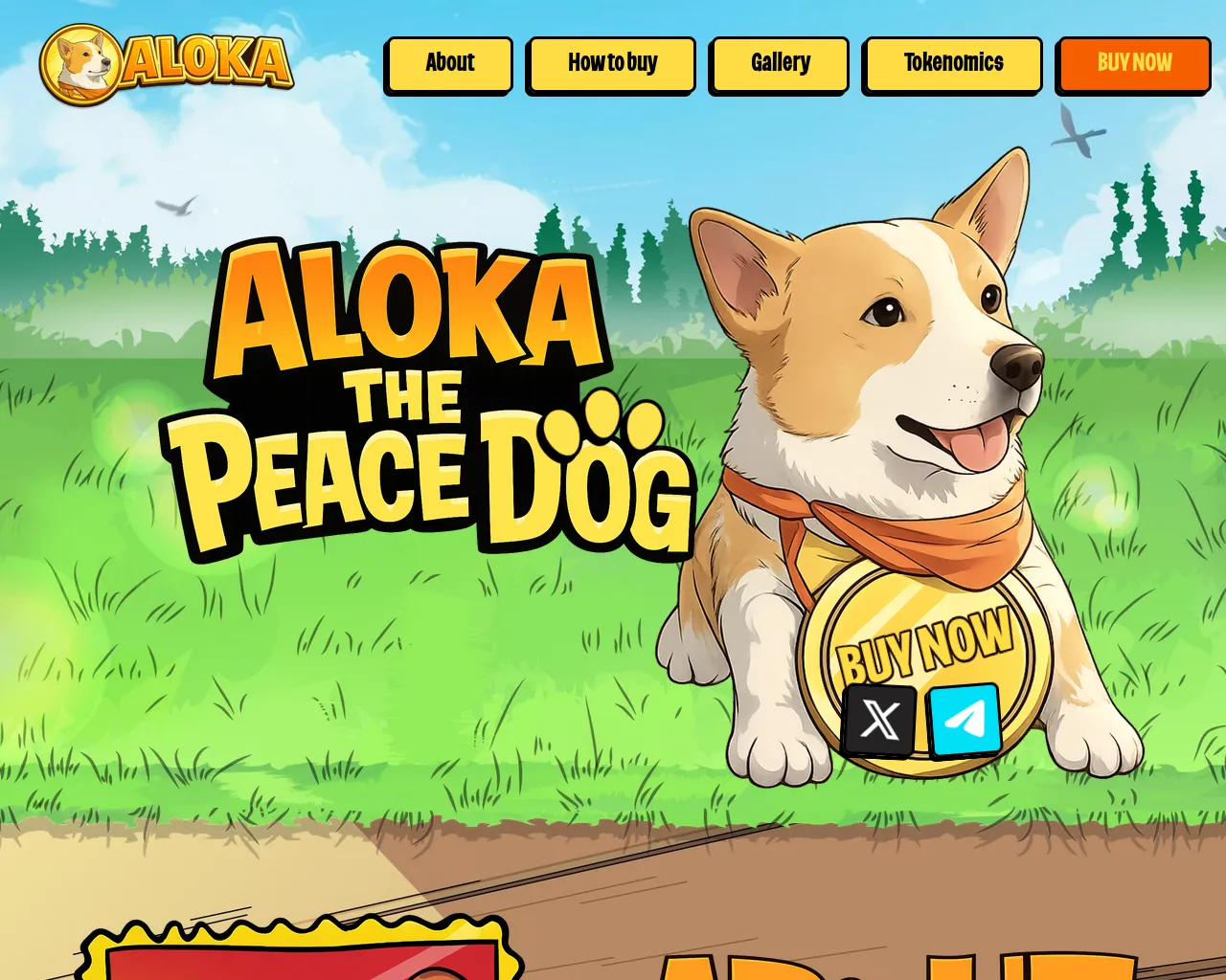 Screenshot of alokathepeacedog.world