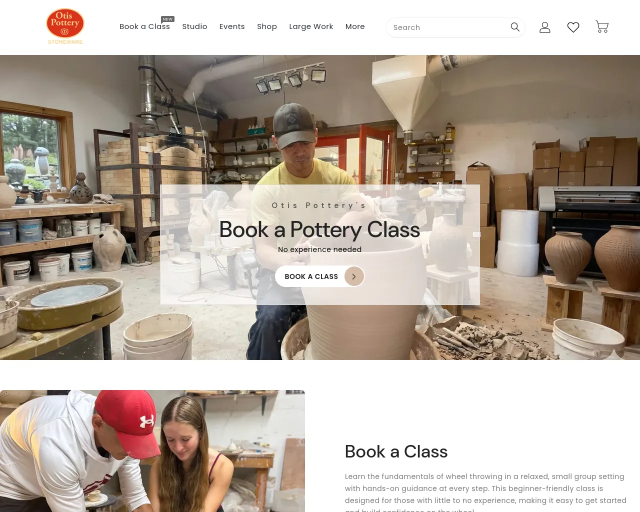 Screenshot of otispottery.live