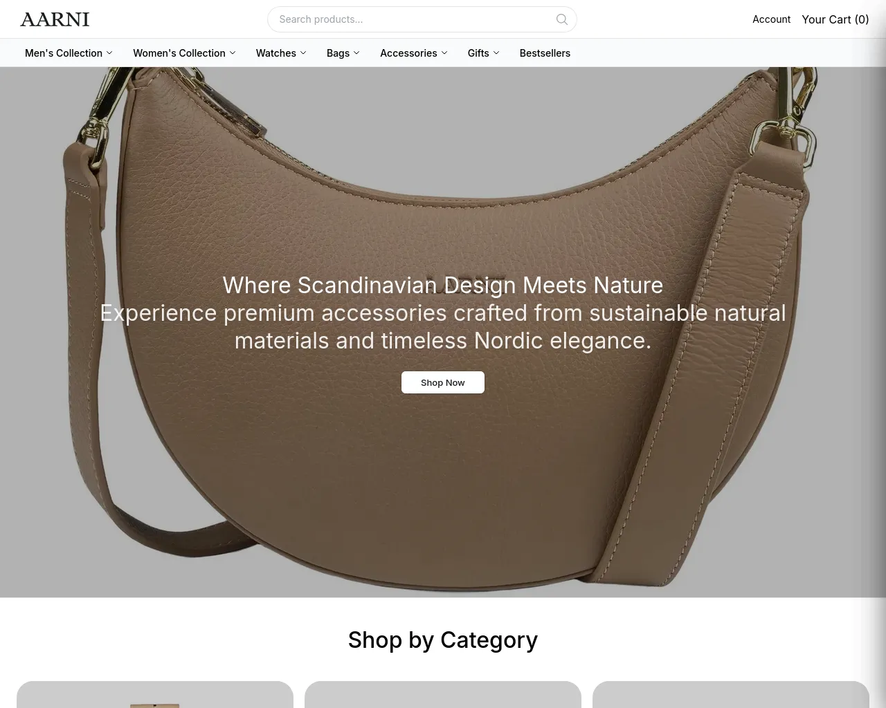 Screenshot of aarniwood.shop