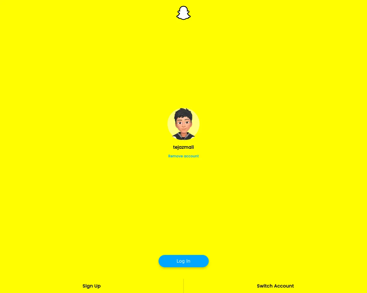 Screenshot of snapchat-login-clone.vercel.app