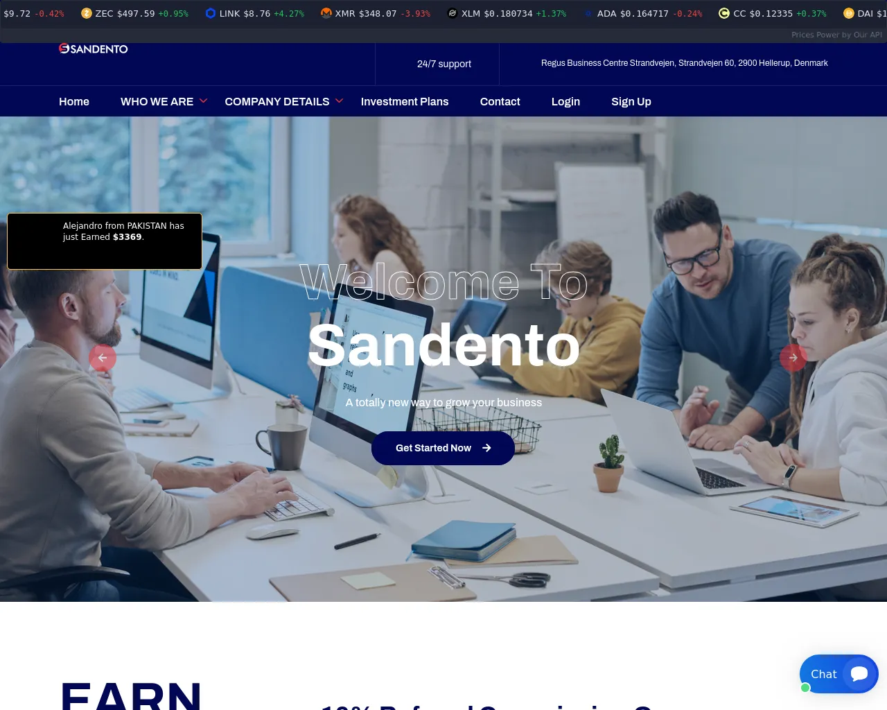 Screenshot of sandento.net