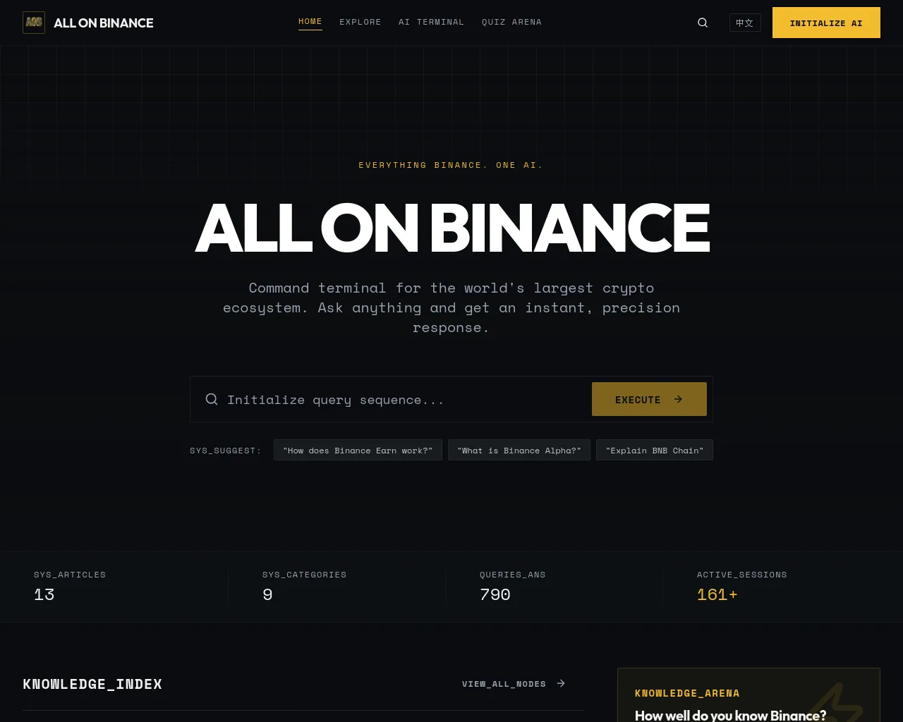 Screenshot of allonbinance.com