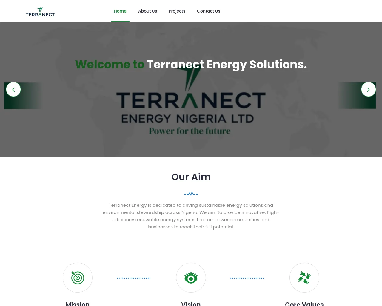 Screenshot of terranectenergy.org