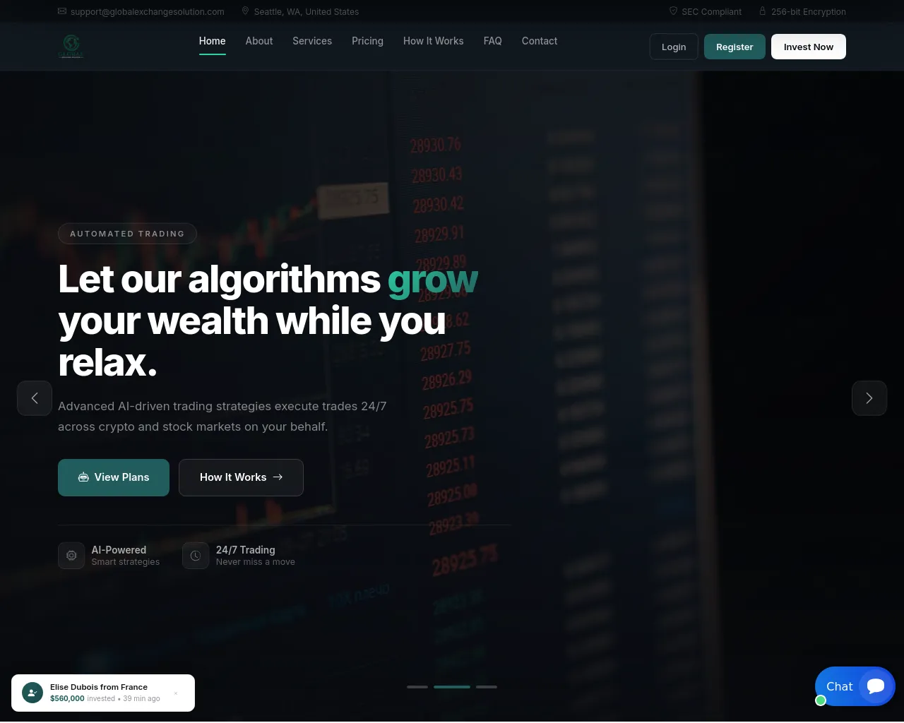 Screenshot of globalexchangesolution.com