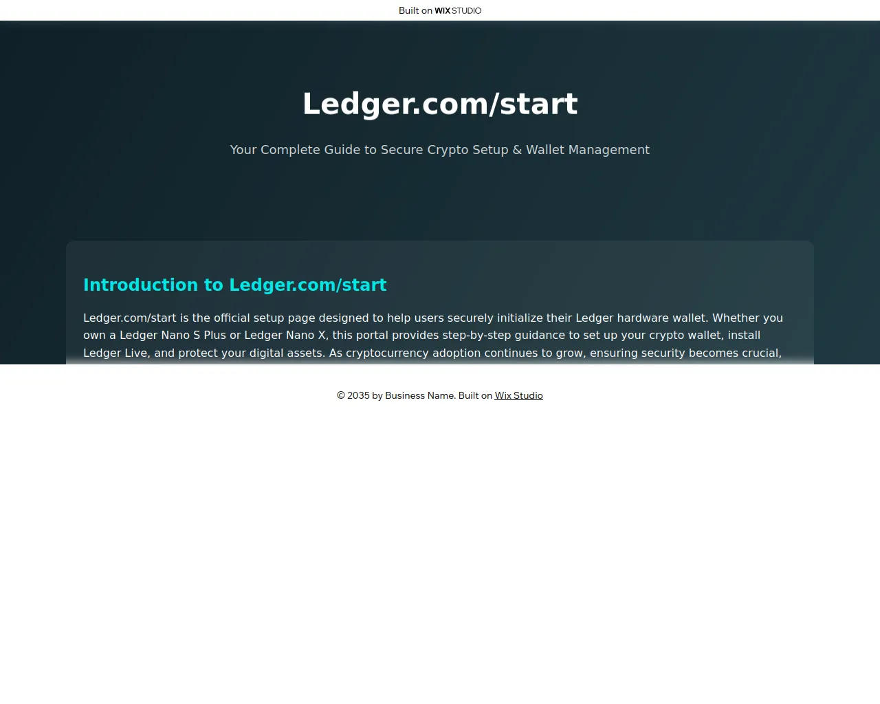 Screenshot of home-ledgare-apps.wixstudio.com