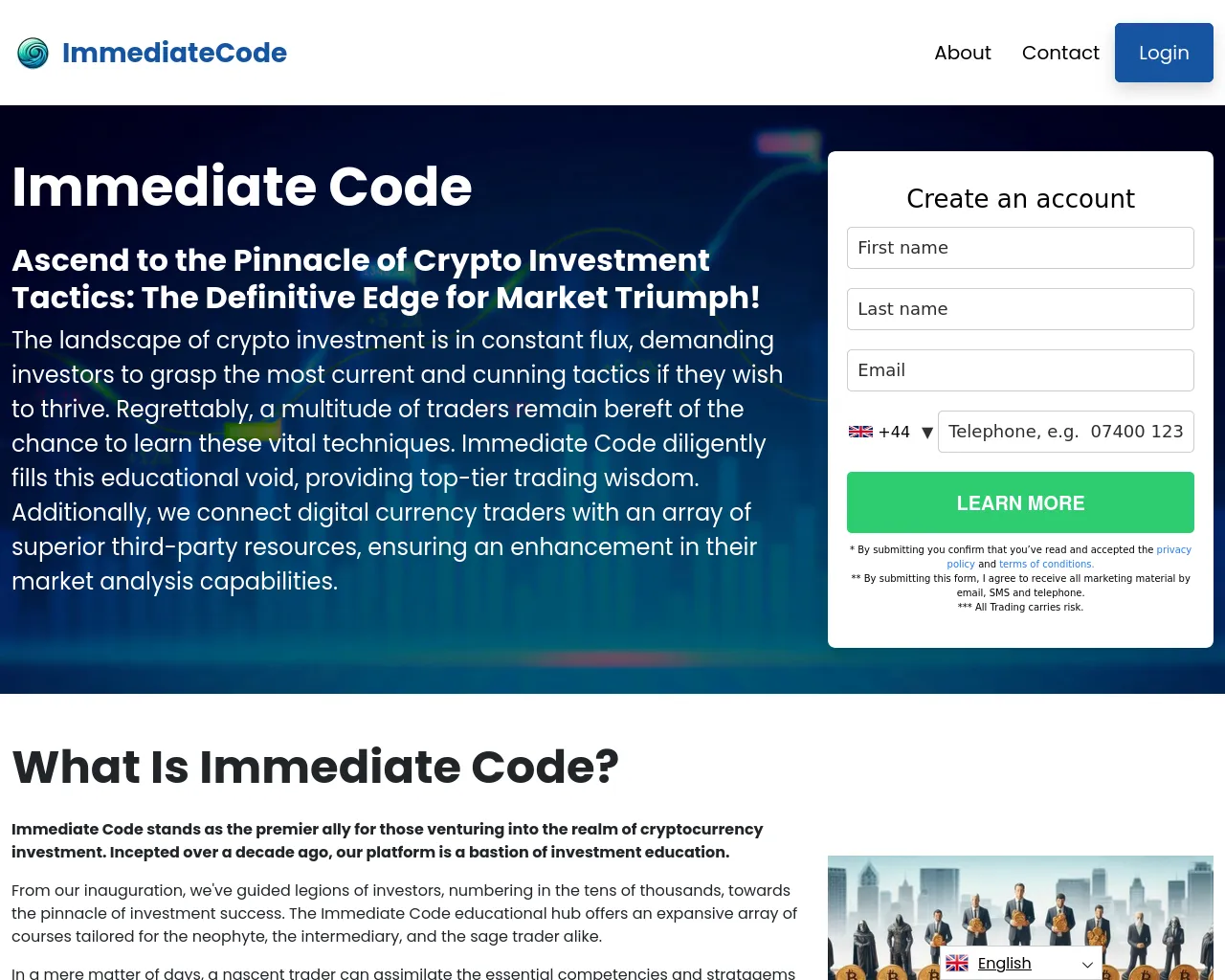 Screenshot of immediatecode.org