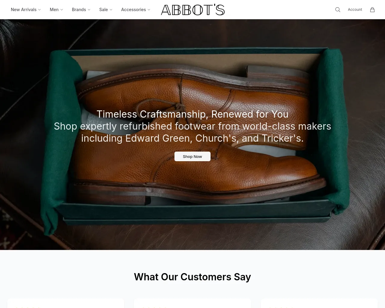 Screenshot of abbotsshoesofficial.shop