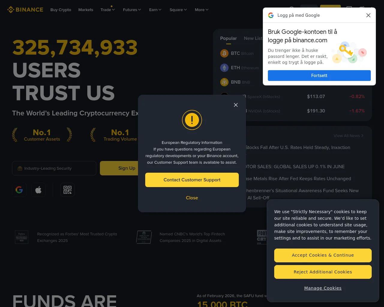 Screenshot of 991832-binance.com