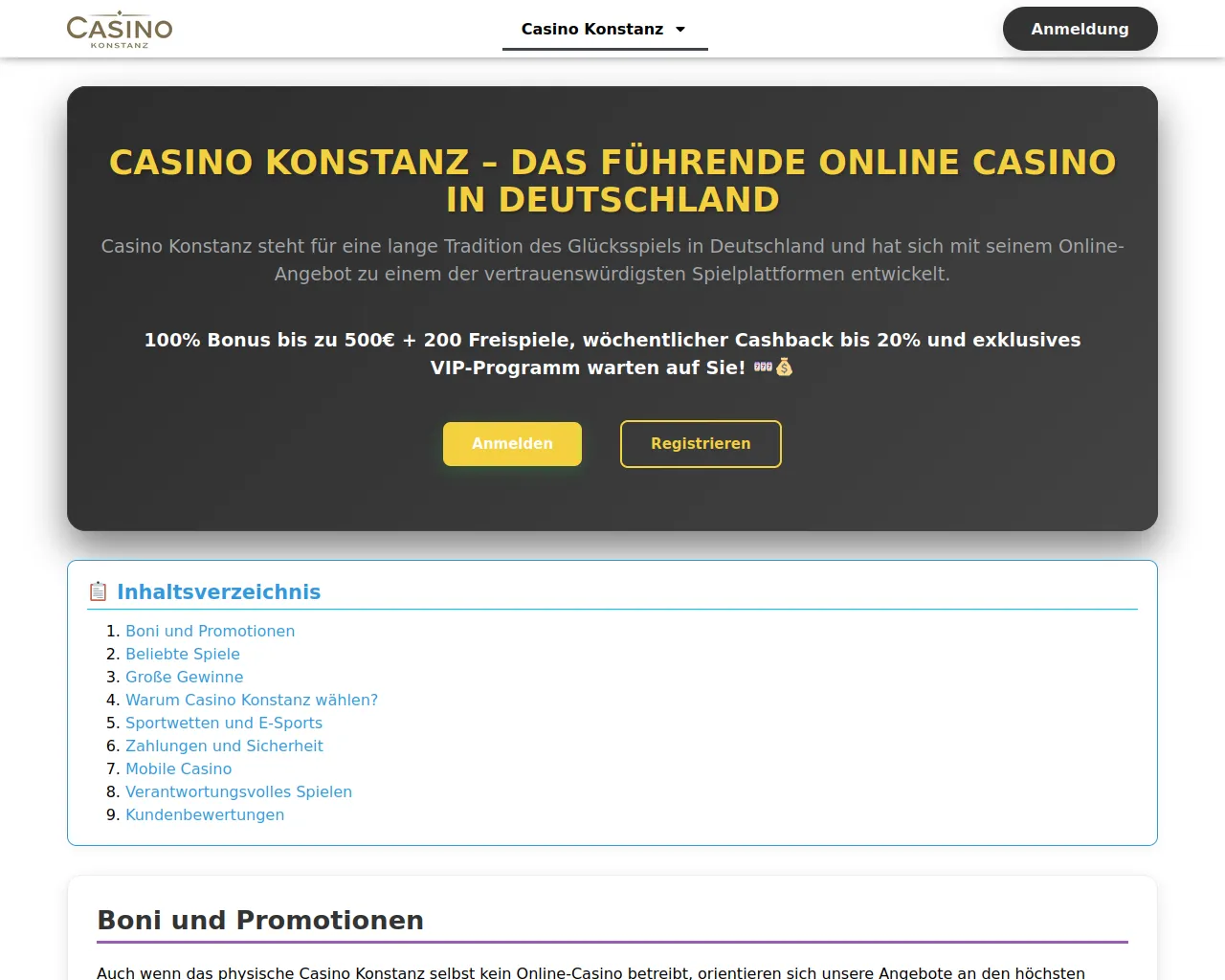 Screenshot of casinokonstanzde.com