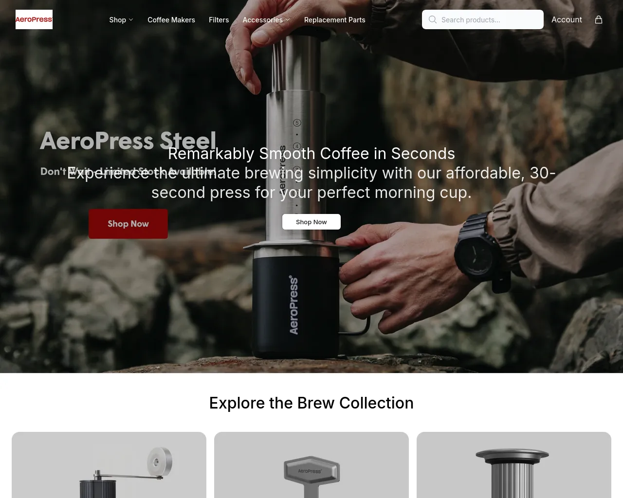Screenshot of aeropressuk.shop