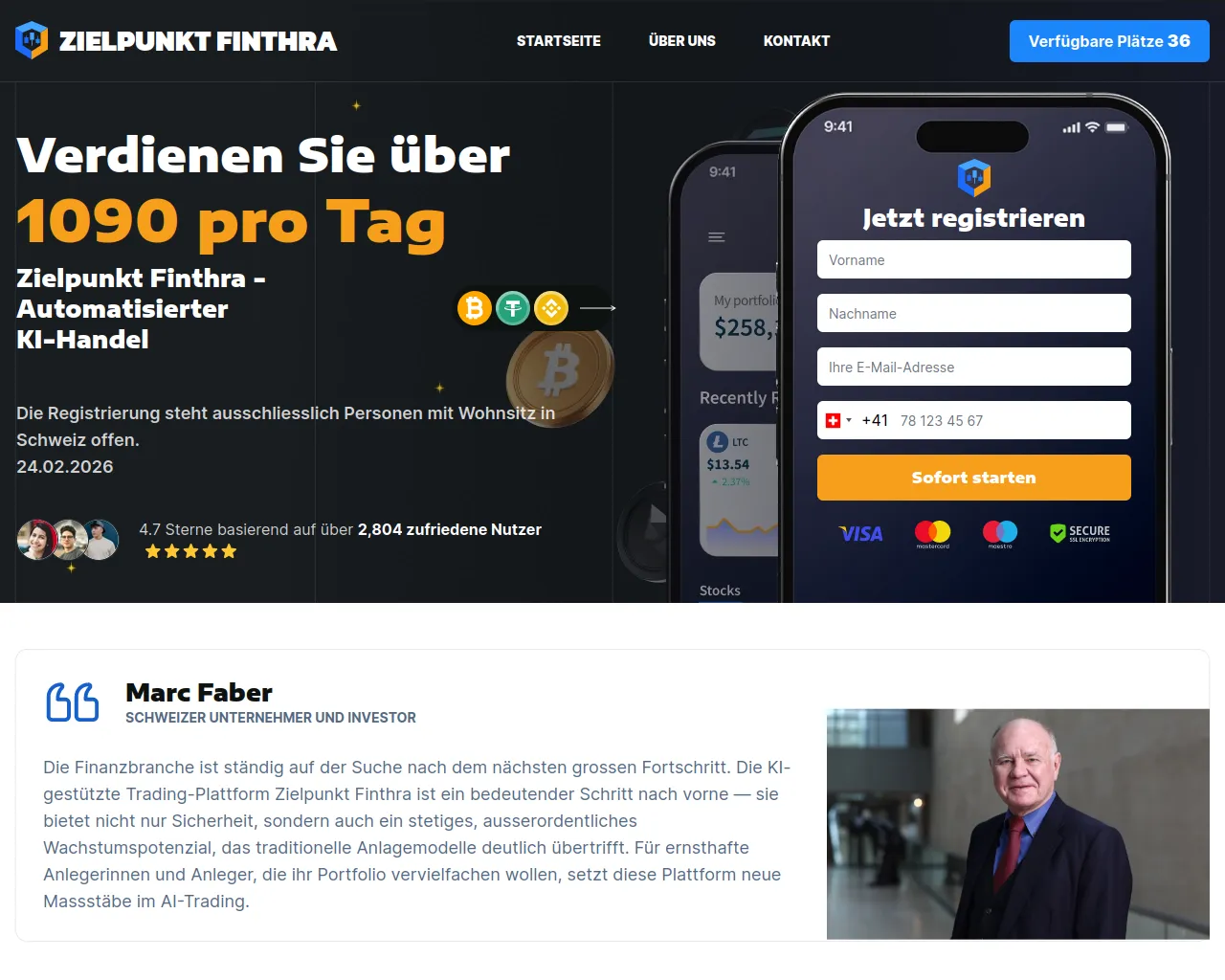 Screenshot of zielpunkt-finthra.com